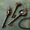 Found Objects Oxidized Brass Key Charms by Bead Landing™